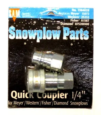 Quick Coupler 1/4 Snow Plow Meyer 15072 Western 25232 Buyers 1304025 • $14.73