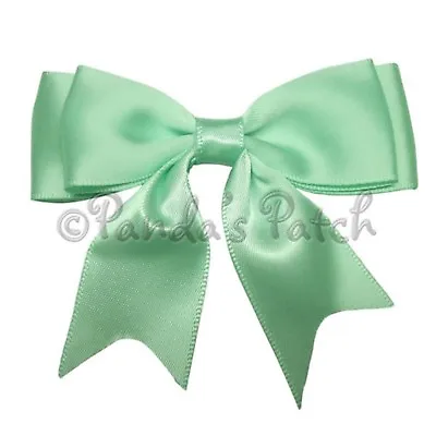 Large 25mm Satin Ribbon Double Bows 3 Inch Wide - Choose Pack Size And Colour • £3.99