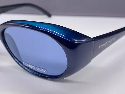 Romeo Gigli Sunglasses Woman Blue Grey Full Rim Rectangular Oval Rg 218 • $62.19