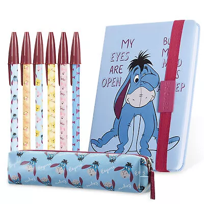 Disney Stationery Set - Eeyore Notebook Pens & Pencil Case Set • £14.49