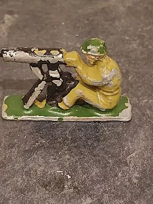 Vintage Metal Soldier Firering A Gun • £3