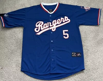 Corey Seager Texas Rangers Cooperstown Blue Throwback Jersey Size Men’s Large • $84.99