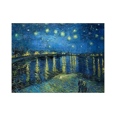 Vincent Van Gogh Starry Night Over The Rhone Vintage Print-FREE US SHIPPING • $15.72