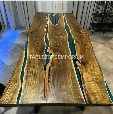 Living Room Coffee Table Dining Table. Acacia Epoxy Resin Office Meeting Tables • $3723.94