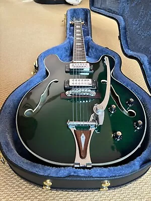 Vintage MIJ Green Univox Coily Hollowbody Electric Guitar With Hardshell Case • $262
