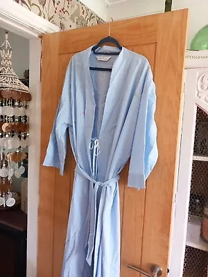 M& S Ladies Embroidered Cotton Dressing Gown 16/18 • £15