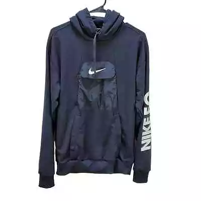 NIKE F.C. Hoodie Pullover Soccer CJ2491 010 Black Thumb Holes Men's Size Small  • $29.99