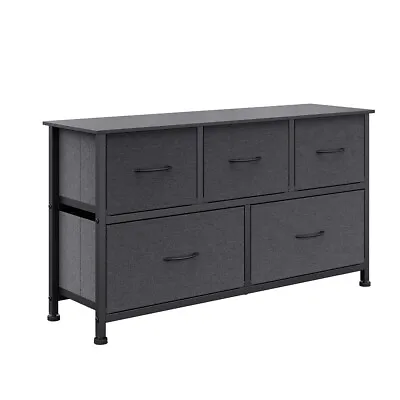 Levede Chest Of 5 Drawers Storage Cabinet Dresser Lowboy Organizer TV Stand Unit • $89.99