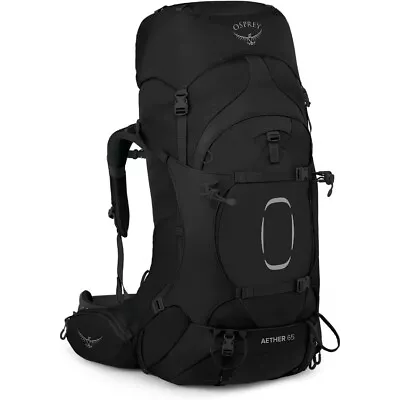 Osprey Aether 65L Men's Backpacking Backpack Black L/XL Extended Fit • $290