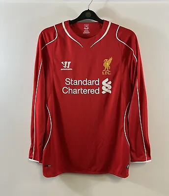 Liverpool L/S Home Football Shirt 2014/15 Adults Large Warrior F221 • £24.99