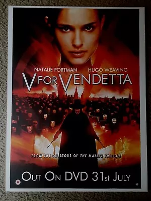 V FOR VENDETTA Movie (Poster) 24 X 17 Natalie Portman Hugo Weaving UK Import!!! • $6.77