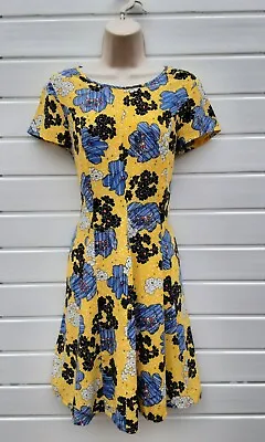 £5.99 • Buy Tunic Dress,swing,yellow,polka Dot,ww2,40's,60's,70's,80's Vintage Style,size 8