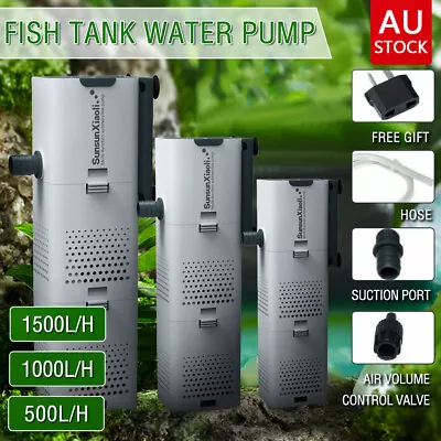 $27.70 • Buy ECO 3 In 1 Fish Tank Aquarium Submersible Water Power Filter Pump 500-1500L/H AU
