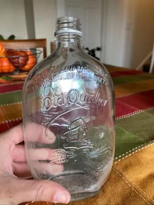 Vintage Old Quaker Whiskey Bottle Embossed • $4