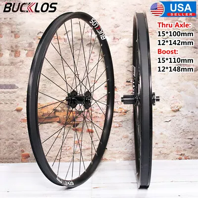 BUCKLOS 27.5/29  MTB Wheelset Disc Aluminum Mountain Bike Wheels Boost/Thru Axle • $198.95