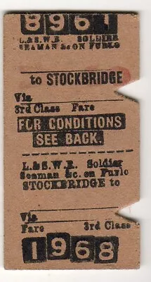 Railway  Ticket LSWR Stockbridge • £3.99