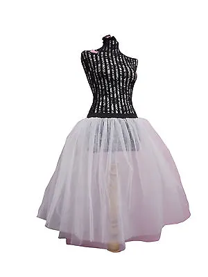 £8.89 • Buy Long Length Net Skirt Tutu Underskirt Rock N Roll 50's Fancy Dress Petticoat 