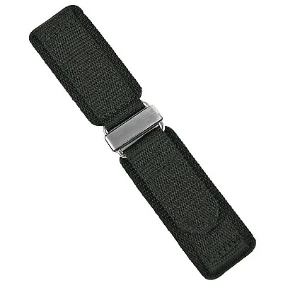 B & R Bands Black Double Layer Nylon Hook N Loop Watch Band Strap 20mm 22mm 24mm • $59.99