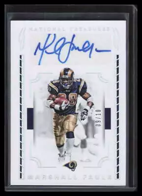 2016 Panini National Treasures Signature Holo Silver 95 Marshall Faulk Auto 9/10 • $60