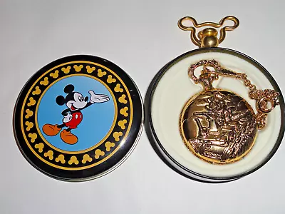 Disney Mickey Unlimited Railroad Mickey Mouse Verichron Quartz Pocket Watch • $200