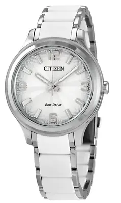 Citizen Fe7070-52a Weekender Eco-drive Silver Dial Silicone/steel Womens Watch • $69.99