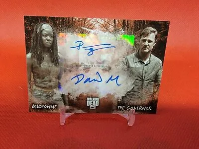 Topps Walking Dead Road To Alexandria Dual Autograph 9/10 Gurira Morrissey DA-MG • $399.99