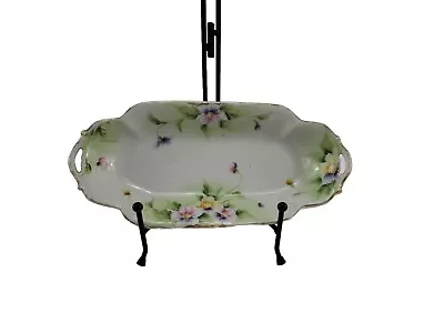 Vintage Floral Hand Painted Porcelain Tray Dish Bowl Made In Japan  • $11.96