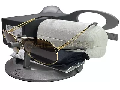 ✅🕶️ Oakley Caveat 004054 Polished Gold/dark Brown Gradient Sunglasses • $129