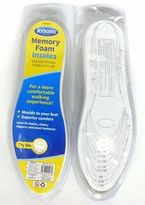 Unisex Memory Foam Insoles Orthopaedic Shoe Trainer Pads Foot Feet Comfort Soft • £3.25