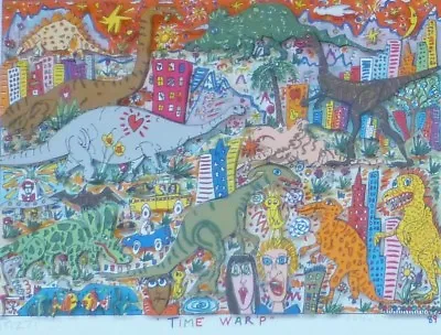 James Rizzi Time Warp 1989 Hand Signed 3-D Serigraph Pop Art Framed • $3490