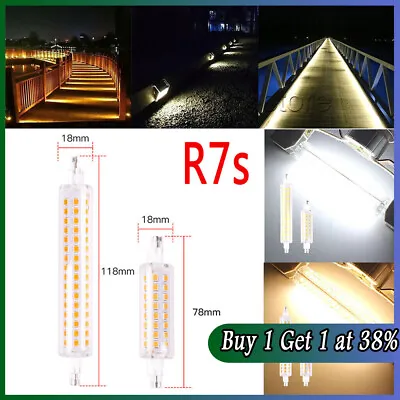 R7s LED Replaces Bulb 78MM & 118MM Security Flood Halogen Light Bulbs • £4.38