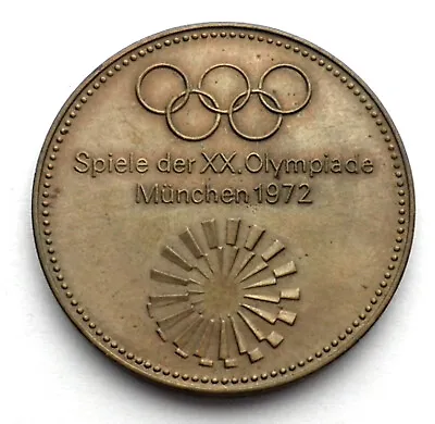 GERMANY MUNICH 1972 OLYMPICS Gymnastics Medal 32mm 14g Bronze. KK11.2 • £18.79