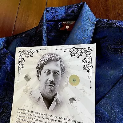 ⭐️ Pablo Escobar Celebrity Collectible Item Memorabilia Signature Personal Shirt • $507.84