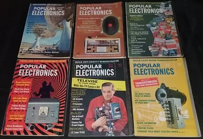 $31.99 • Buy Lot Of 12 Popular Electronics Magazines 1966  Vacuum Tubes Radio Transistors