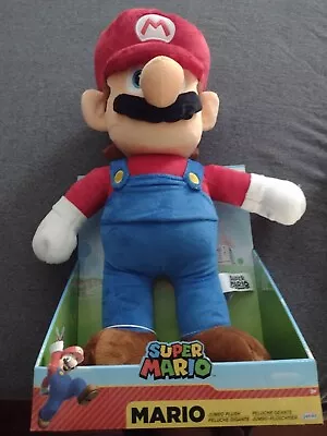 Plush Super Mario Stuffed Jumbo 20  Plush By Jakks Super Mario Bros Plush • $17.99