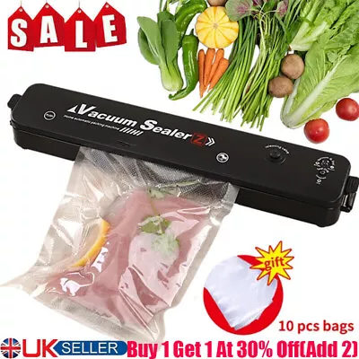 3In1 Portable Manual Vacuum Sealer Machine Food Dry Wet Vaccum Packing W/Bag • £5.99