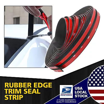 Universal Car Rubber Sealing Strip 9M Small Slanted T-Type Rubber Weatherstrip • $19.99