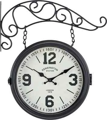 Orologio Da Parete Esterno 30cm Con Termometro E Igrometro - Silenzioso, Impermeabile, Batteria AA - Foto 8