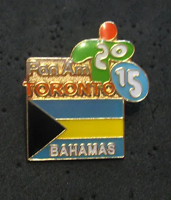 TORONTO 2015 Pan Am Olympic Games LIMITED Bahamas NOC Delegation Flag Team Pin • $12.99