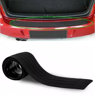 Car Rear  Bumper Sill Protector Soft Plate Rubber Back Door Boot Cover Guard 1Xt • $13.15