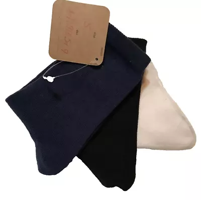 Crazy 8 By Gymboree 3 Pack Navy Black White Crew Sock Boys S Fits Shoe 11-12 • £7.20