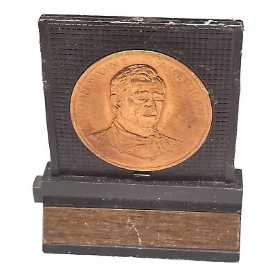 RARE Vintage John Wayne American Coin Token Medal Horse Cowboy Western Copper • $10.99