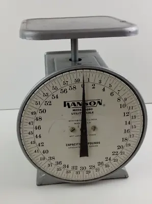 Hanson Model 2060 Scale VTG 1960's Utility / Home Measuring 60 Lbs Farmhouse • $29.95
