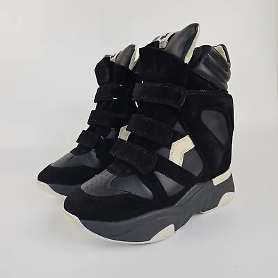 Isabel Marant Balskee Black Suede Sneakers New SS24 • $469