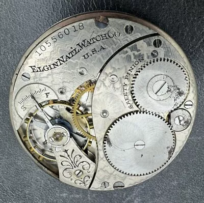 Rare 1904 ELGIN Model 3 GRADE 232 12S POCKET WATCH MOVEMENT-RUNNING 4 Repair • $35