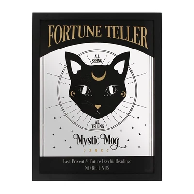 £25.69 • Buy Mystic Mog Mirrored Wall Hanging, Witchy Home Décor, Gothic Home Décor UK