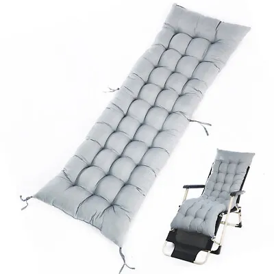 Sun Lounger Cushion Bench Chair Sunbed Garden Recliner Replacement Anti Slip Pad • £12.94