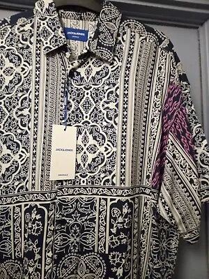 BNWT Jack & Jones Mens Shirt Size M Short Sleeve Multi Patterned • £6