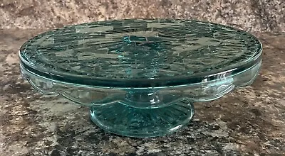 Pioneer Woman Special Edition CASSIE TEAL Embossed Cake Plate Stand • $22.99