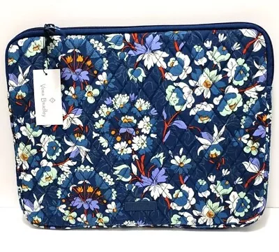 VERA BRADLEY Laptop Sleeve Floral Bursts 14  Padded/Quilted NEW FREE SHIPPING • $39.99